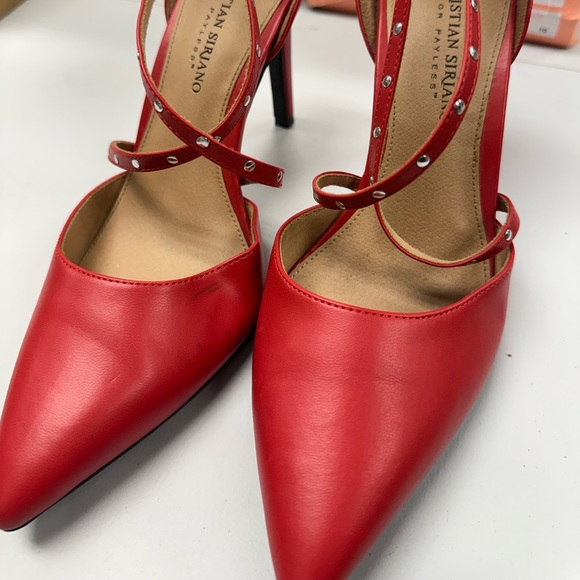 Red Leather heels - Picture 3 of 7